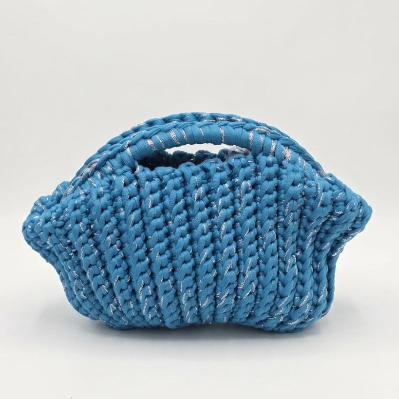 Borsa clutch turchese argento