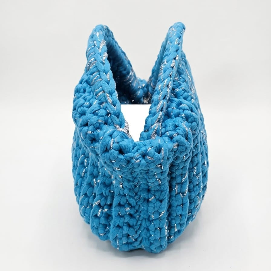 Borsa clutch turchese argento