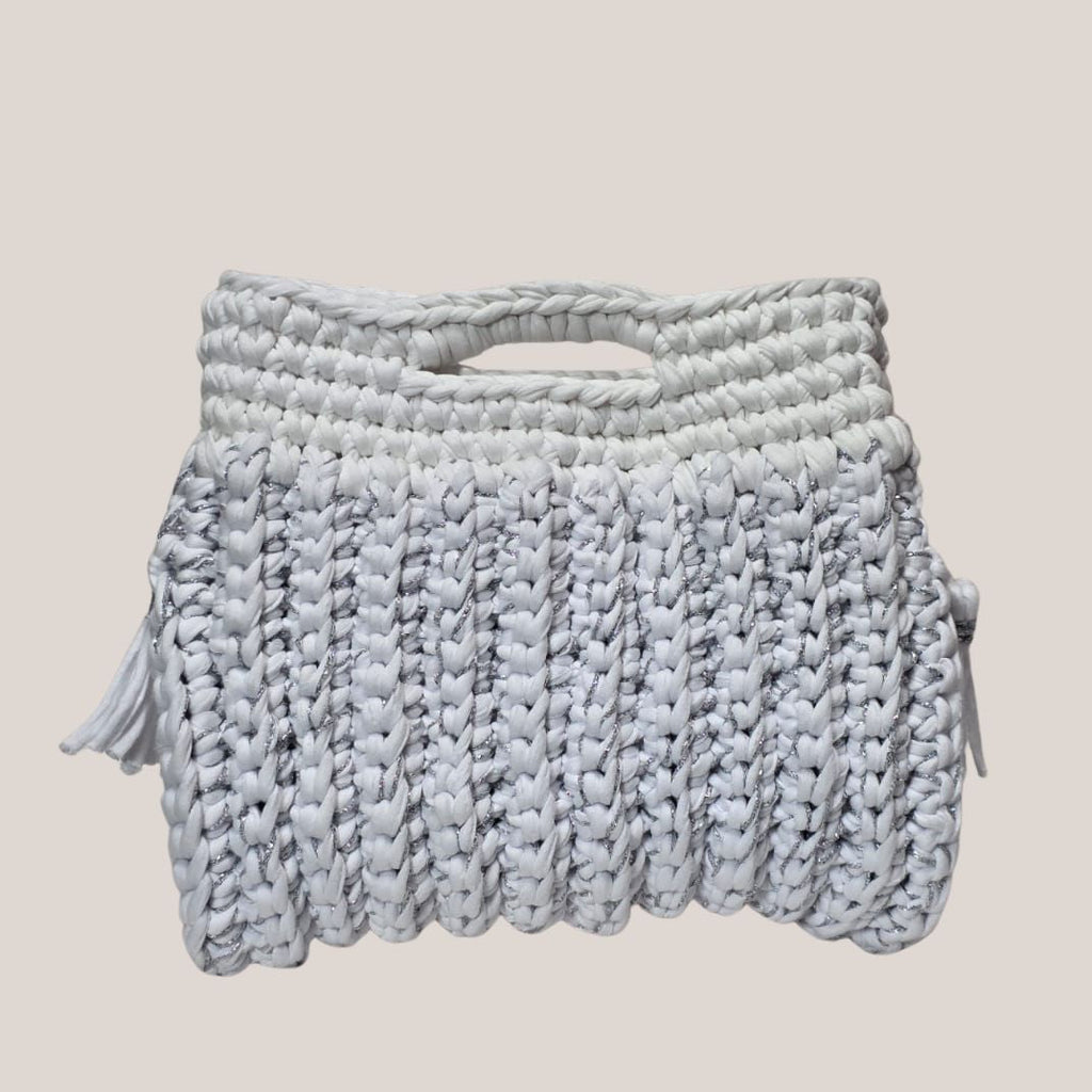 Borsa bianca argento