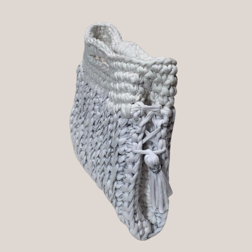 Borsa bianca argento
