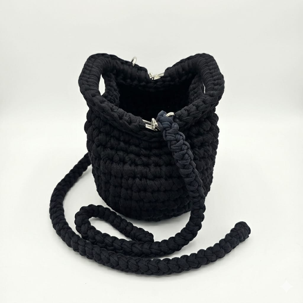 Clutch fettuccia nera